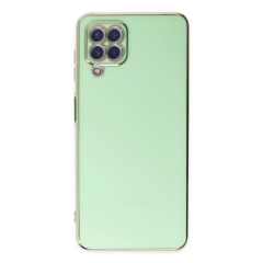 Samsung Galaxy A12 Kılıf Volet Silikon - Açık Yeşil