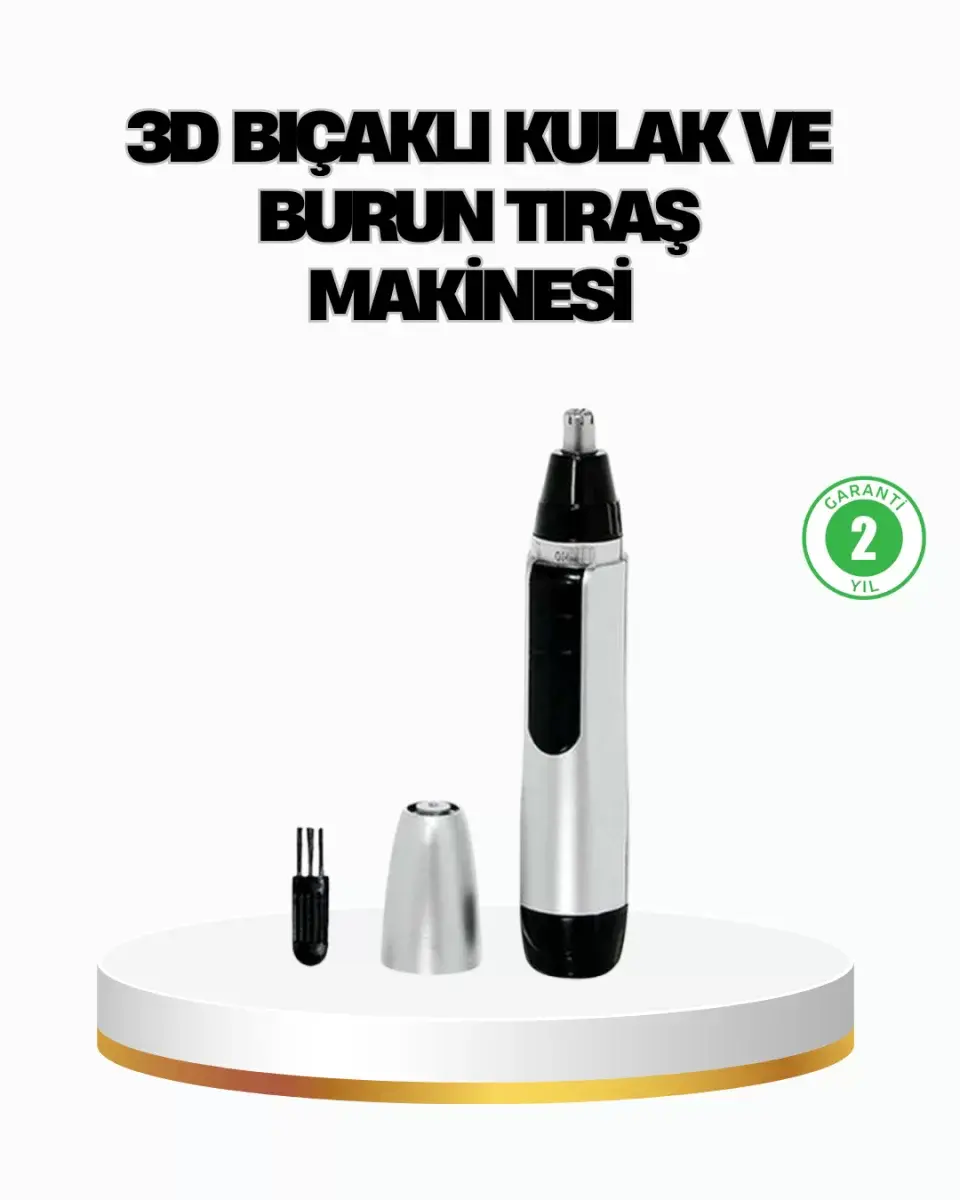3d Bıçaklı Burun Ve Kulak Tıraş Makinesi Pil İle Çalışan Taşınabilir Model