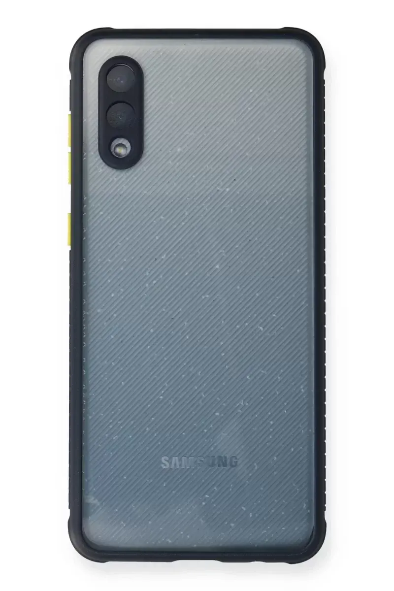 Newface Samsung Galaxy A02 Kılıf Miami Şeffaf Silikon - Lacivert