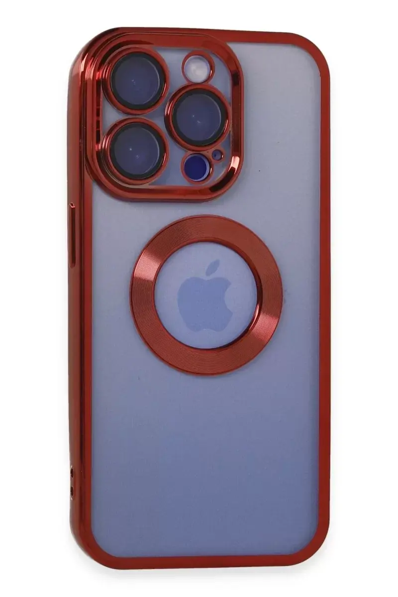 Newface İphone 15 Pro Max Kılıf Slot Silikon - Kırmızı