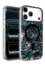 Onegif Apple İphone 17 Pro Mila Dalgalı Magsafe Kapak - Lacivert