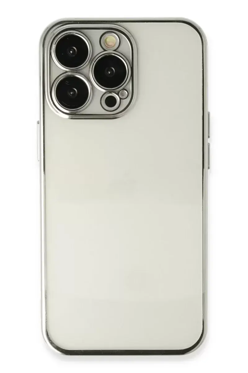 Newface İphone 13 Pro Kılıf Razer Lensli Silikon - Gümüş