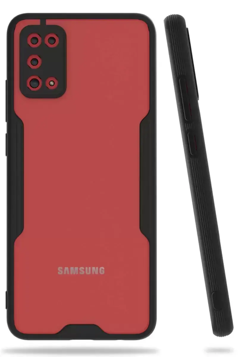 Newface Samsung Galaxy A02s Kılıf Platin Silikon - Siyah
