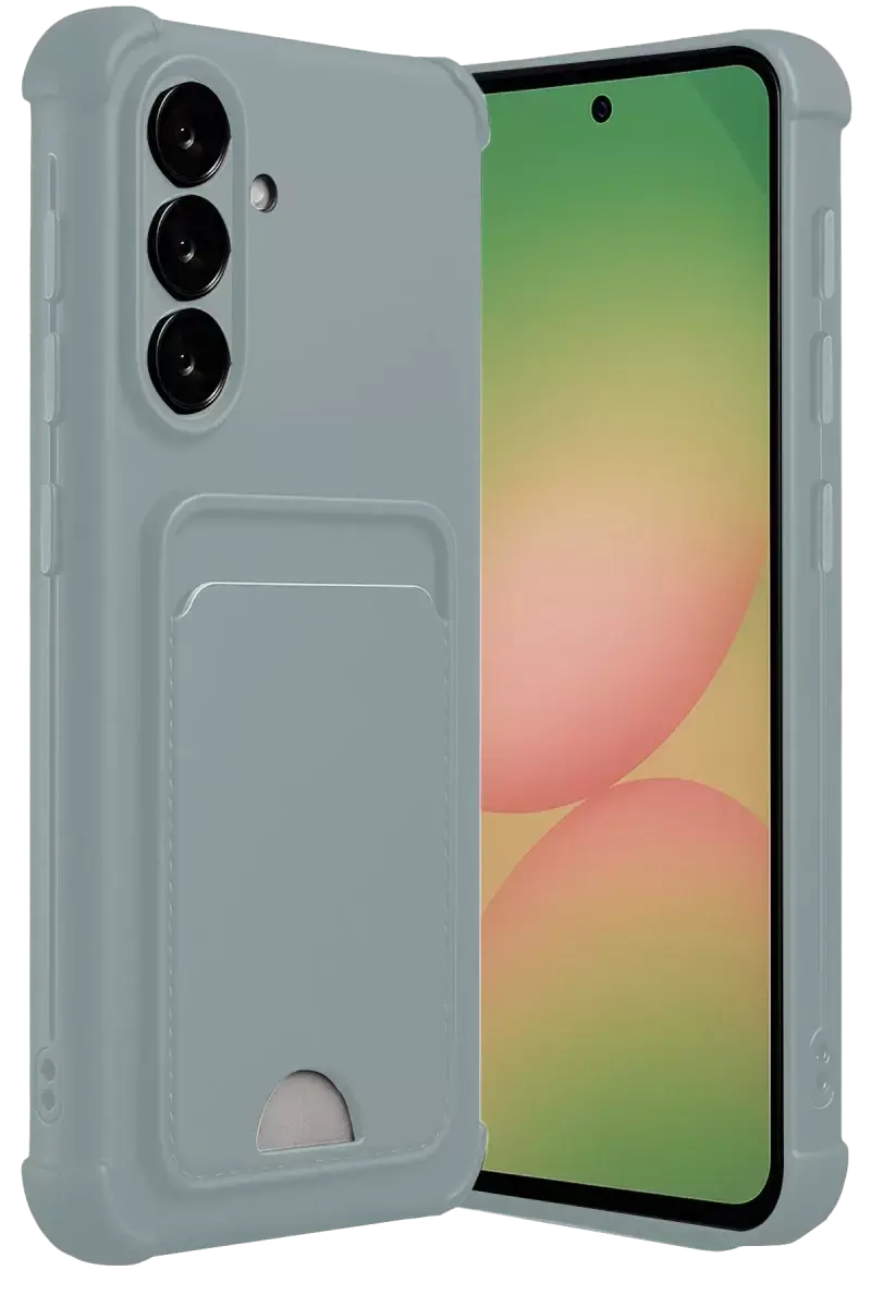 Newface Samsung Galaxy A56 Kılıf Kelvin Kartvizitli Silikon - Açık Yeşil