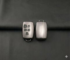 Land Rover Range Rover 2010-2018 Uyumlu Smart 3 Buton Silikon Oto Anahtar Kumanda Kabı Kılıf Gri