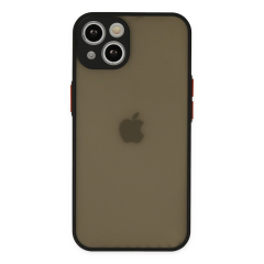 İphone 15 Kılıf Montreal Silikon Kapak - Siyah