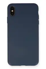 Newface İphone Xs Max Kılıf Nano İçi Kadife Silikon - Lacivert