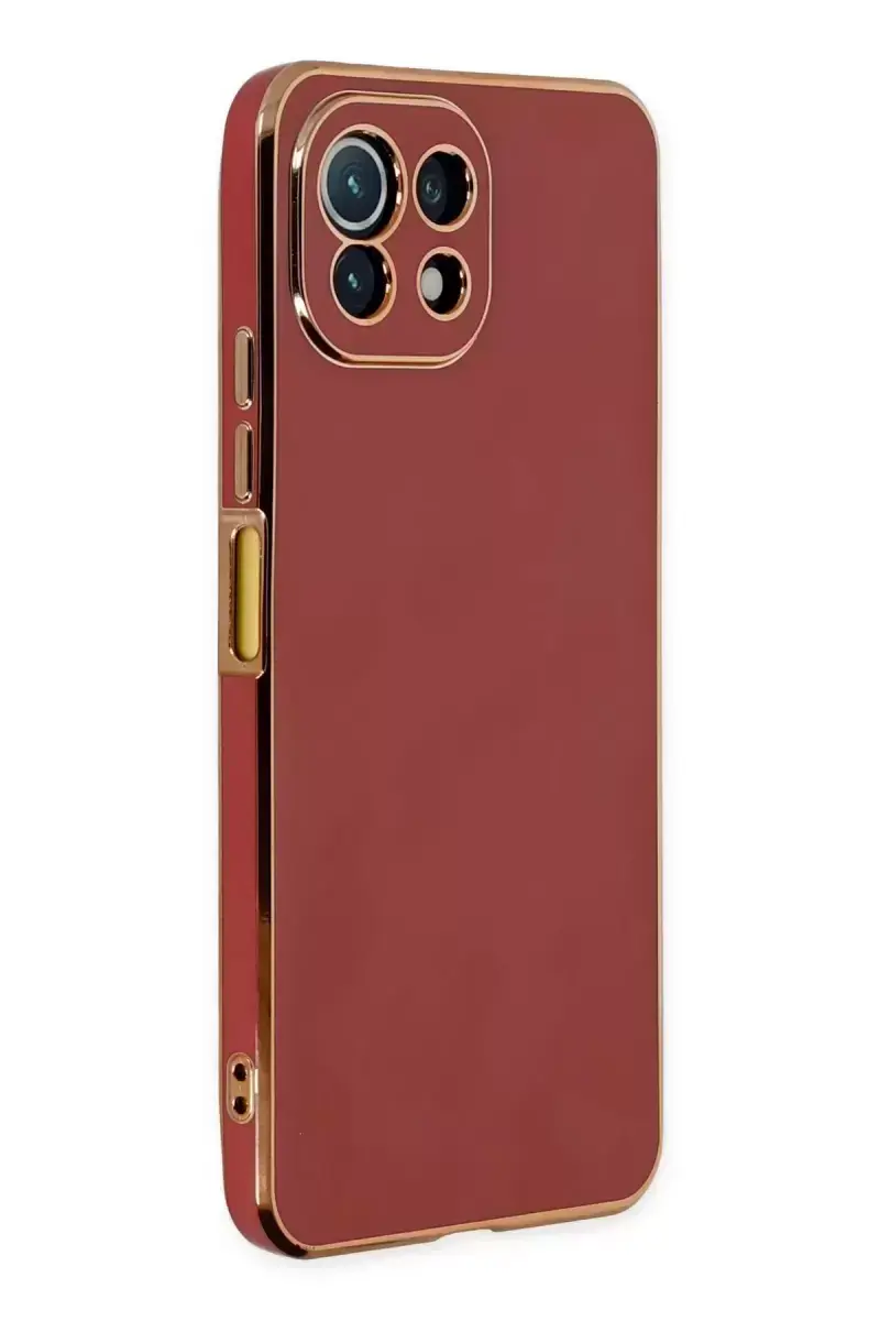 Newface Xiaomi Mi 11 Lite Kılıf Volet Silikon - Kırmızı