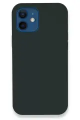 Newface Apple İphone 12 Kılıf Lansman Legant Silikon - Koyu Yeşil