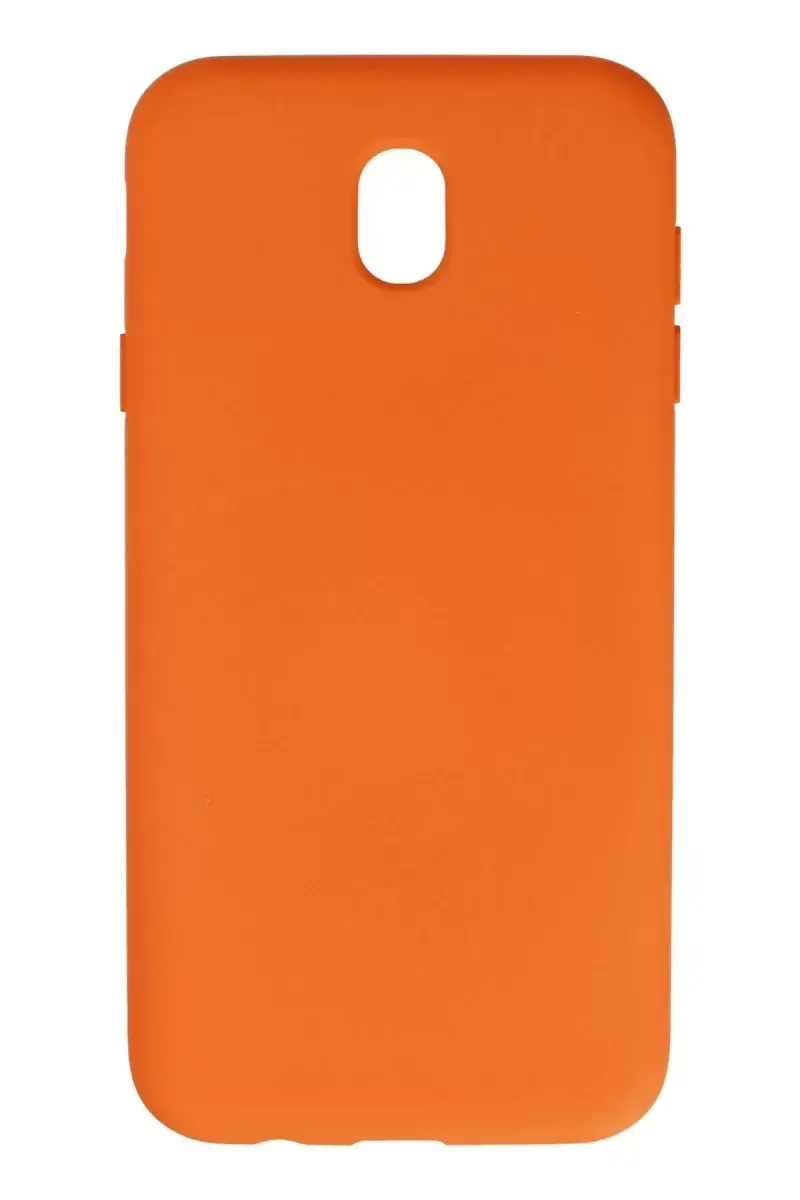 Newface Samsung Galaxy J7 Pro / J730 Kılıf Nano İçi Kadife Silikon - Turuncu