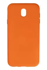 Newface Samsung Galaxy J7 Pro / J730 Kılıf Nano İçi Kadife Silikon - Turuncu