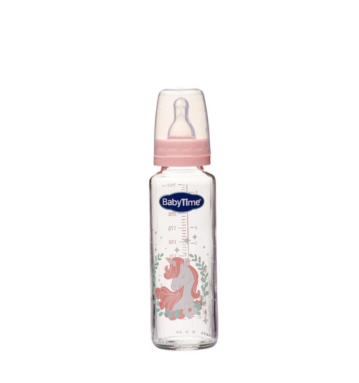BabyTime BT073 Klasik Cam Biberon 225cc - Pembe