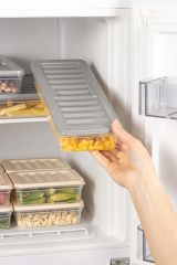 6’lı Set Freshbox Mikrodalga Ve Dipfrize Uygun Saklama Kabı Set 3 - X6 0,6 Lt Gri