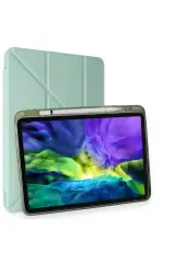 Newface İpad Pro 11 (2024) Kılıf Kalemlikli Mars Tablet Kılıfı - Açık Yeşil