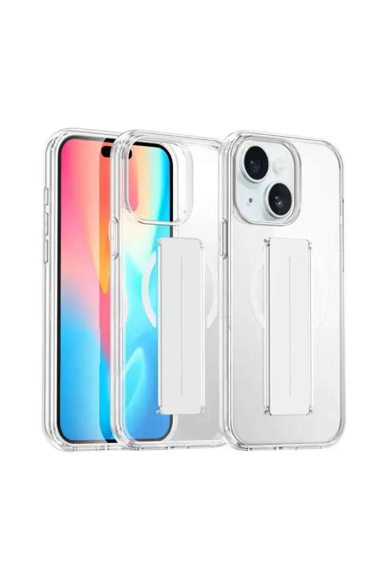 Joko İphone 15 Kılıf Alfa Magsafe Standlı Kapak - Şeffaf