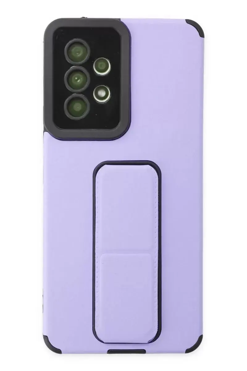 Newface Samsung Galaxy A53 5g Kılıf Mega Standlı Silikon - Lila