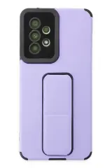 Newface Samsung Galaxy A53 5g Kılıf Mega Standlı Silikon - Lila