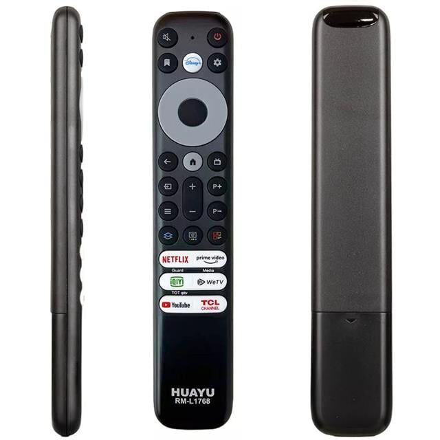 Huayu Tcl Rm-l1768 - Rc902v - Rmr1 Netflix-prime Video-guard-media-youtube Tuşlu Ses Komutsuz Lcd Led Tv Kumandası
