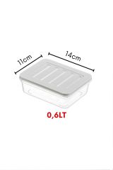 6’lı Set Freshbox Mikrodalga Ve Dipfrize Uygun Saklama Kabı Set 3 - X6 0,6 Lt Krem