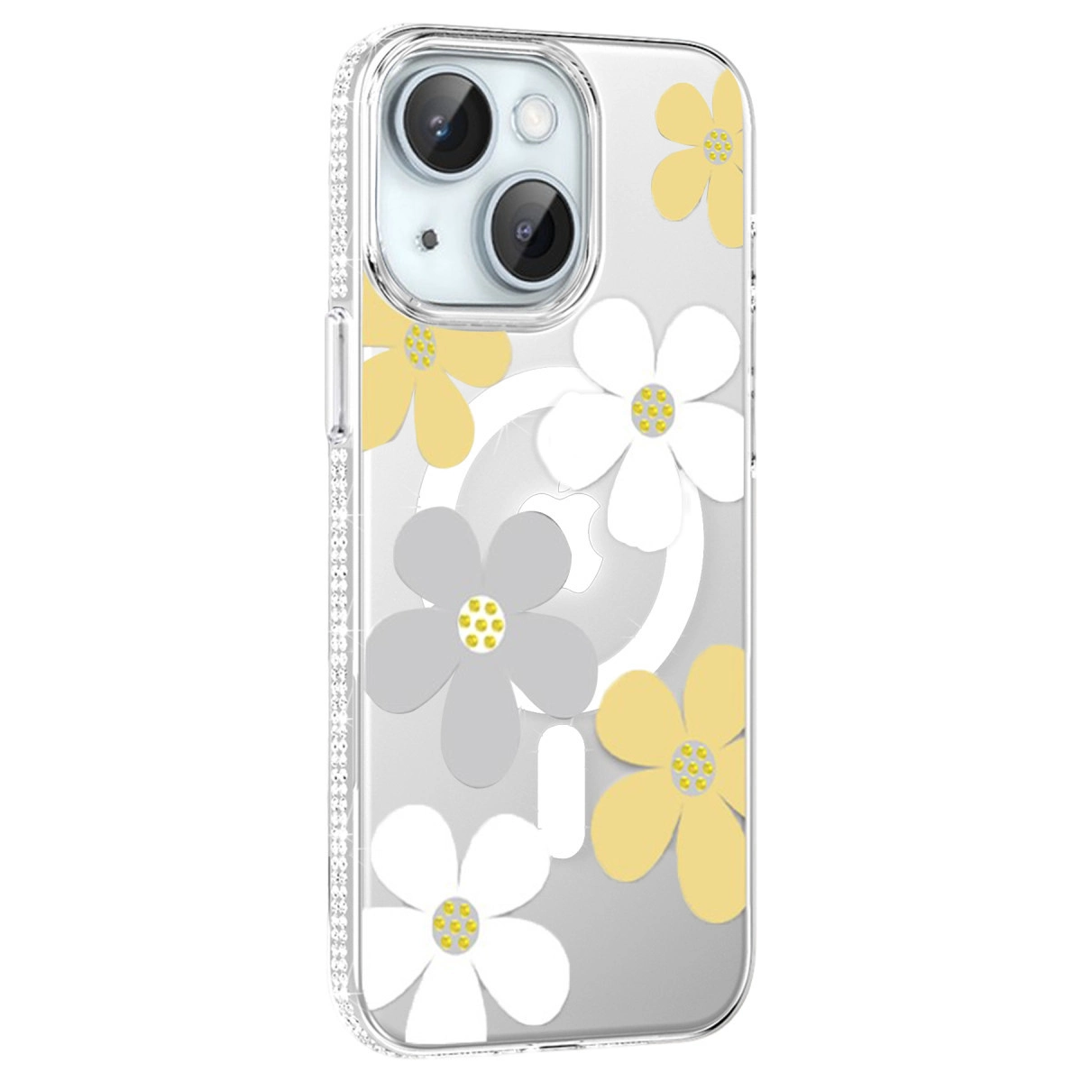 Joko  İphone 14 Floral Magsafe Kapak - Sarı