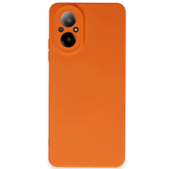 Realme 12 Lite Kılıf Nano İçi Kadife Silikon - Turuncu