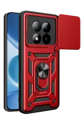 Newface Xiaomi Redmi Note 15 Pro 4g Pars Lens Yüzüklü Silikon - Kırmızı