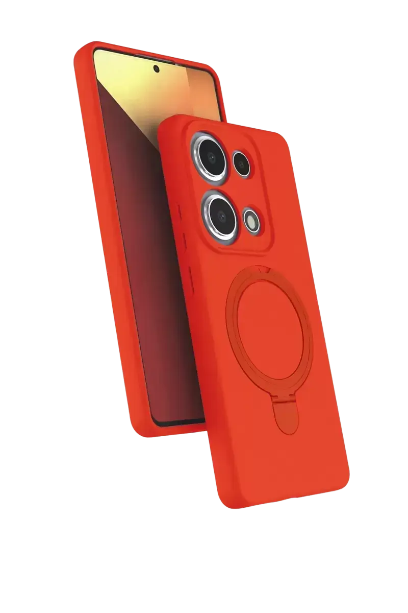 Newface Xiaomi Redmi Note 13 Pro 4g Regal Magsafe Standlı Kapak - Turuncu