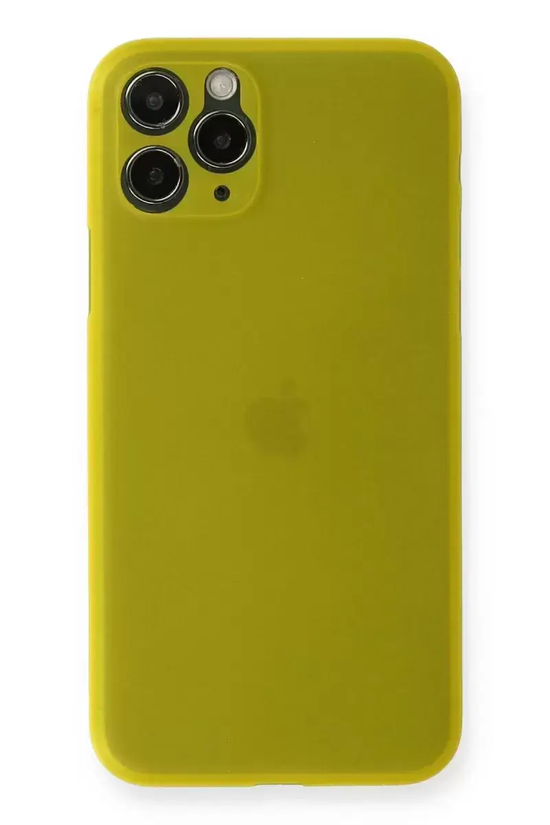 Newface Apple İphone 11 Pro Max Kılıf Pp Ultra İnce Kapak - Sarı