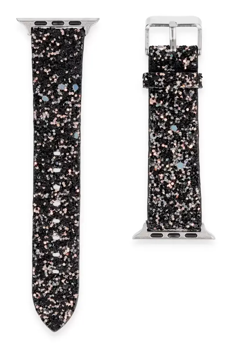 Newface Apple Watch 42mm Starry Taşlı Kordon - Siyah