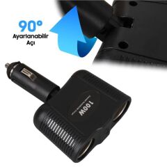 Olesson 1643 12-24v 100w 2'lı Araç Çakmak Çoklayıcı