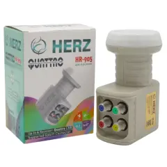 Herz Hr-905 Digital Quattro Santral Tipi Ku-band Lnb - Altın Uçlu 0.1db