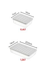 6'lı Set Freshbox Mikrodalga Ve Dipfrize Uygun Saklama Kabı Set 2 - X2 1,2 Lt / X4 0,6 Lt Krem