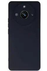Newface Realme 11 Pro Kılıf Nano İçi Kadife Silikon - Lacivert