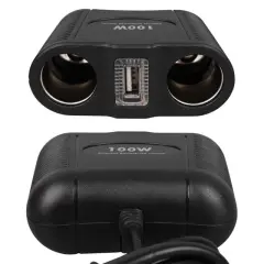 Olesson 1645 12-24v Tek Usb Girişli 100w 70cm Kablolu 2'li Araç Çakmak Çoklayıcı