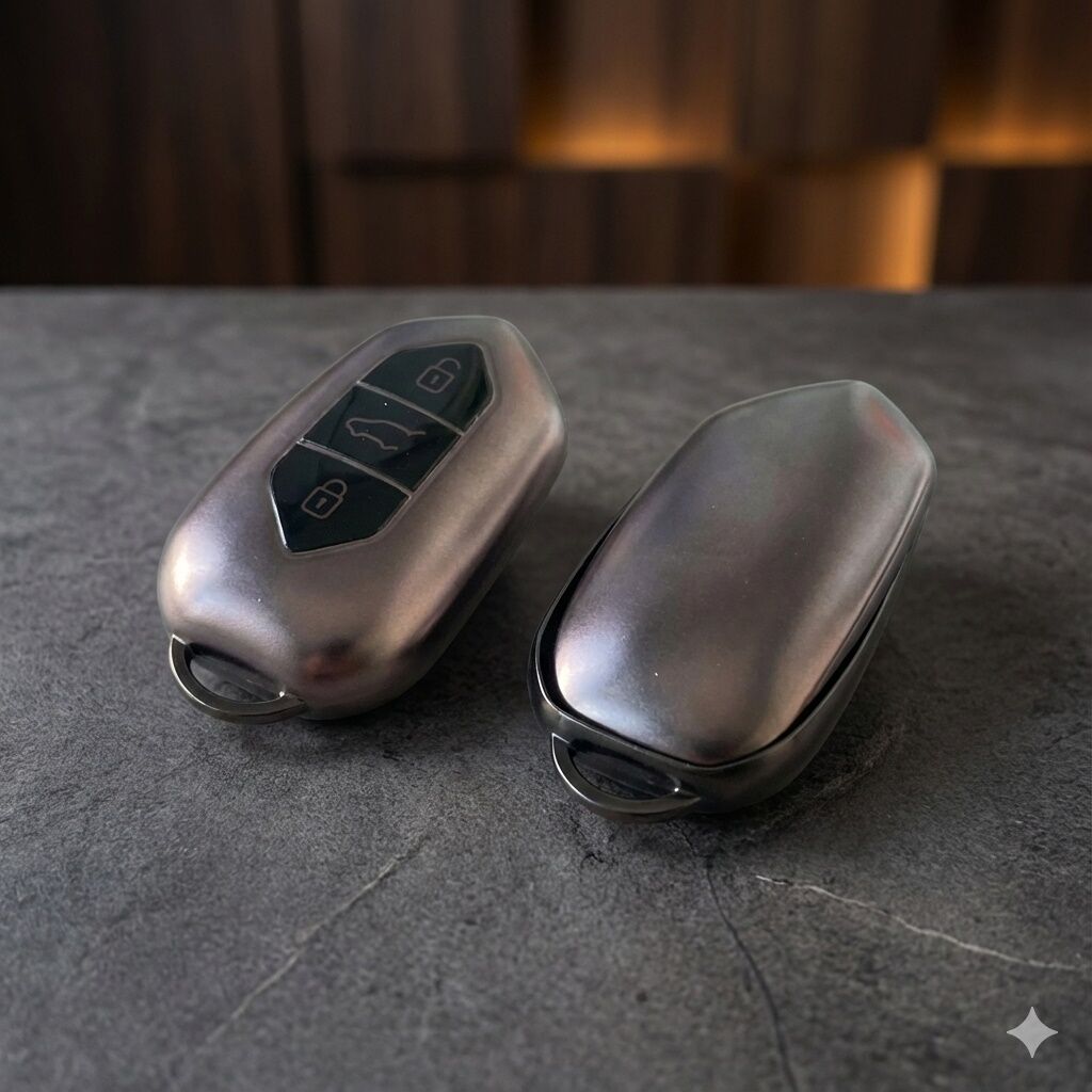 TOGG Uyumlu Smart 3 Buton Silikon Oto Anahtar Kumanda Kabı Kılıf Gri