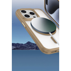 İphone 14 Pro Max Kılıf Enka Magsafe Silikon Kılıf - Desert
