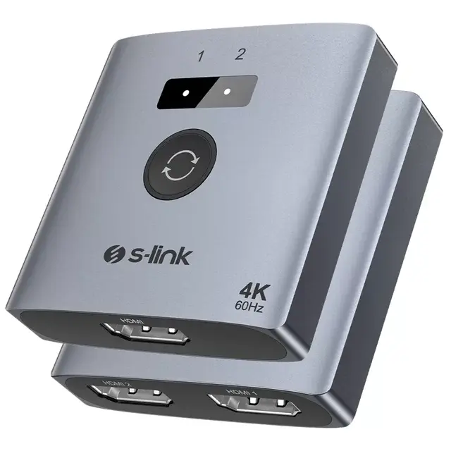 S-link Sl-lu602 2-port 4k 60hz Hdmı Çift Yönlü (bi-directional) Akıllı Switch