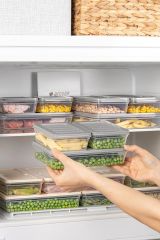 6'lı Set Freshbox Mikrodalga Ve Dipfrize Uygun Saklama Kabı Set 4 Gri