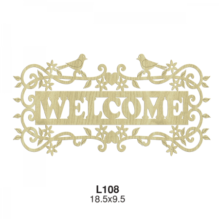 Ahşap Kapı Süsü N:L108 Welcome