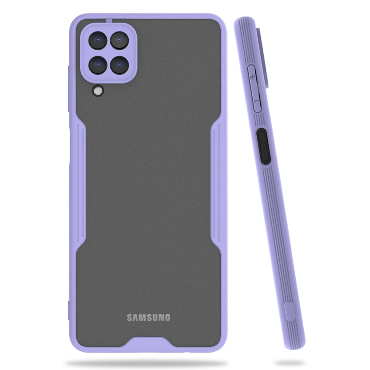 Samsung Galaxy A22 Kılıf Platin Silikon - Lila