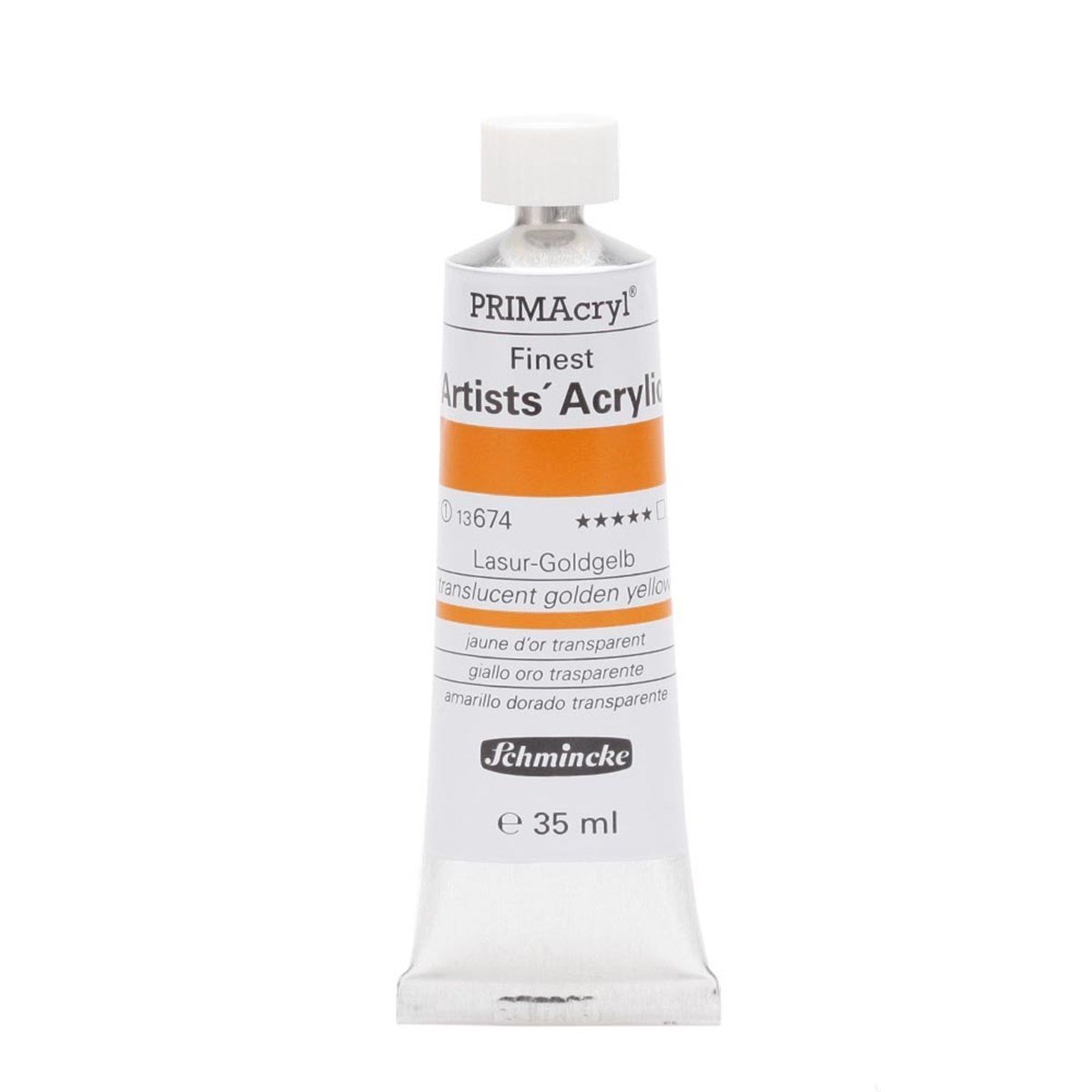 PRİMAcryl Artist Akrilik Boya - Translucent Golden Yellow - 35ml - Seri 1