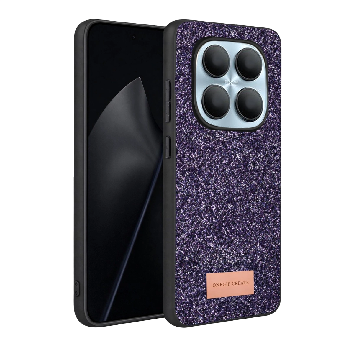 Onegif Xiaomi Redmi Note 15 Pro 4g Bright Simli Kapak - Derin Mor