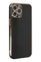 Newface İphone 12 Pro Kılıf Volet Silikon - Siyah
