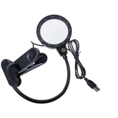 12 Led Clipsli Işıklı Büyüteç Işıklı Masa Lambası Çalışma Lambası
