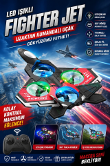 Led Işıklı Oyuncak Drone Fighter Jet Tasarımlı Uzaktan Kumandalı Uçak