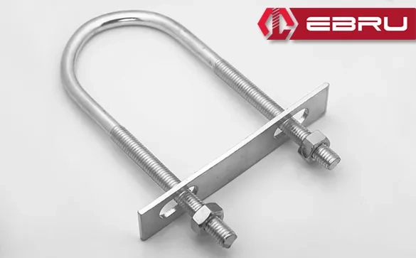 U Civata, Karşılık Demiri + Somunlu - M10x60 - 2 Set