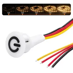Powermaster Pm-30798 12v Dc 16mm Gömme Dokunmatik Led Dimmer Kontrolcüsü Switch Buton Beyaz