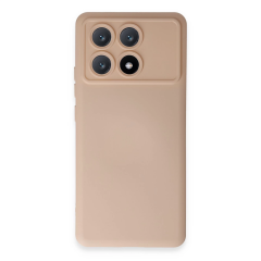 Xiaomi Poco X6 Pro Kılıf Nano İçi Kadife Silikon - Pudra