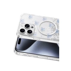 Onegif  İphone 14 Pro Max Misk Simli Magsafe Kapak - Desen 3