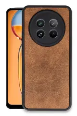 Newface Realme 12 5g Kılıf Aras Deri Kapak - Taba